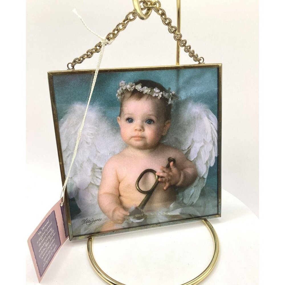 1990s Enesco Via Vermont Lisa Jane Art Stained Glass Light Catcher